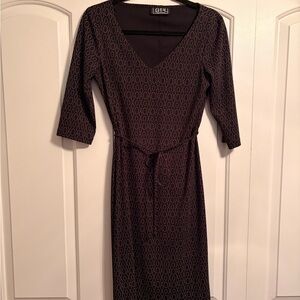 City Triangles 90s vintage black pattern dress